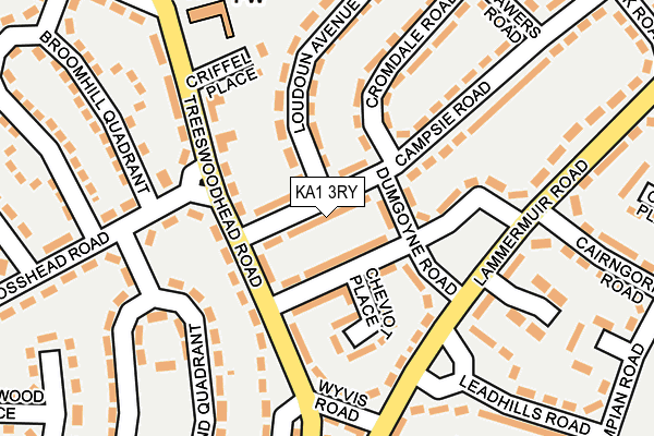 KA1 3RY map - OS OpenMap – Local (Ordnance Survey)