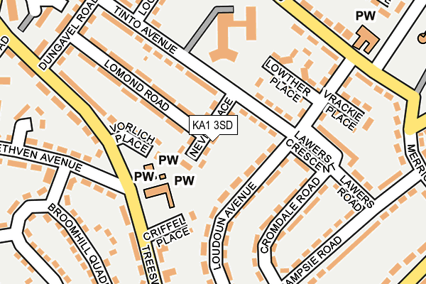 KA1 3SD map - OS OpenMap – Local (Ordnance Survey)