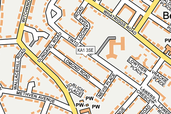 KA1 3SE map - OS OpenMap – Local (Ordnance Survey)