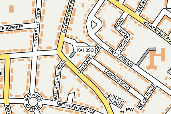 KA1 3SQ map - OS OpenMap – Local (Ordnance Survey)