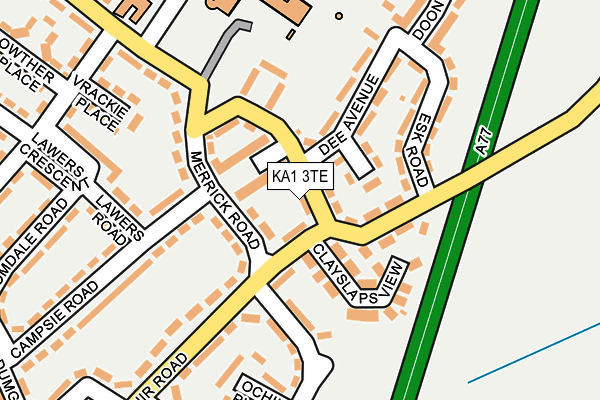 KA1 3TE map - OS OpenMap – Local (Ordnance Survey)