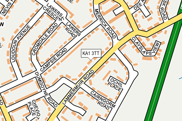KA1 3TT map - OS OpenMap – Local (Ordnance Survey)