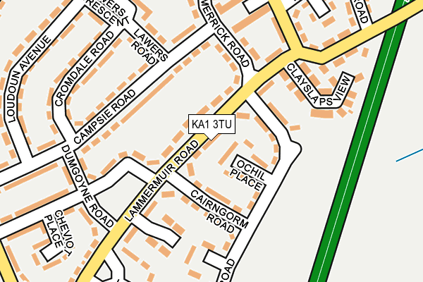 KA1 3TU map - OS OpenMap – Local (Ordnance Survey)