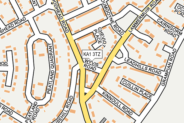 KA1 3TZ map - OS OpenMap – Local (Ordnance Survey)
