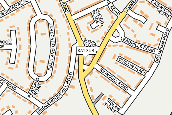 KA1 3UB map - OS OpenMap – Local (Ordnance Survey)
