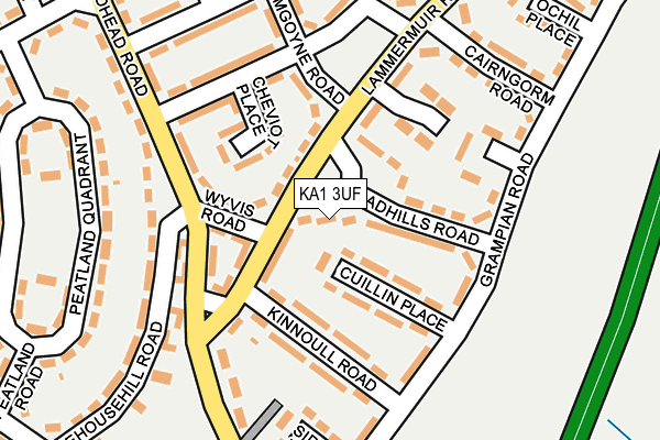 KA1 3UF map - OS OpenMap – Local (Ordnance Survey)