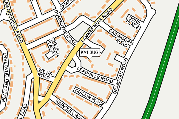 KA1 3UG map - OS OpenMap – Local (Ordnance Survey)