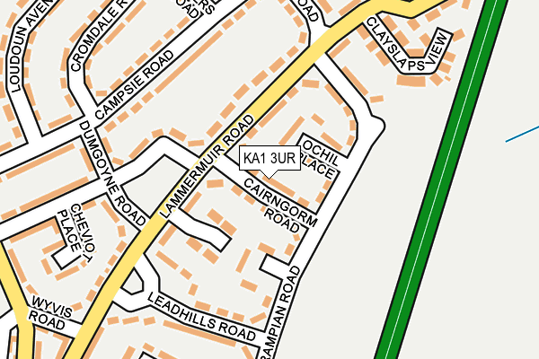 KA1 3UR map - OS OpenMap – Local (Ordnance Survey)