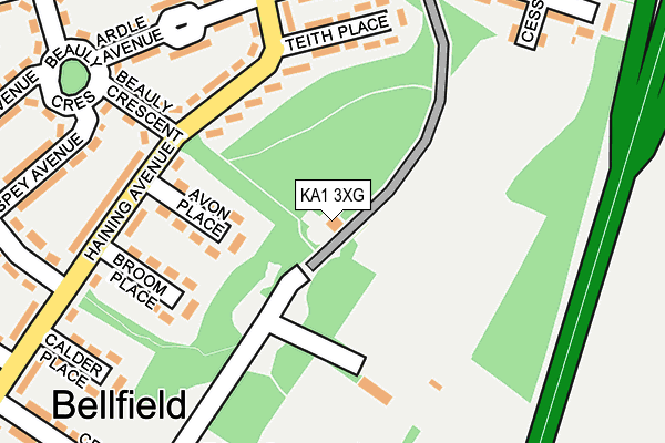 KA1 3XG map - OS OpenMap – Local (Ordnance Survey)
