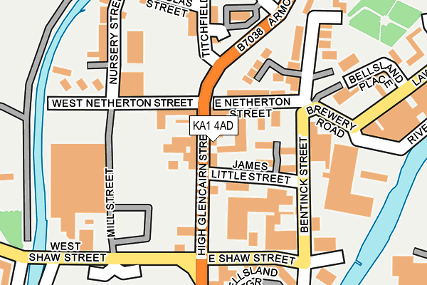 KA1 4AD map - OS OpenMap – Local (Ordnance Survey)