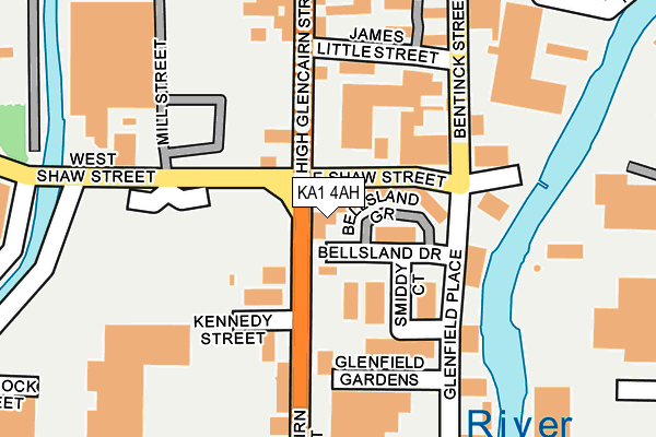 KA1 4AH map - OS OpenMap – Local (Ordnance Survey)