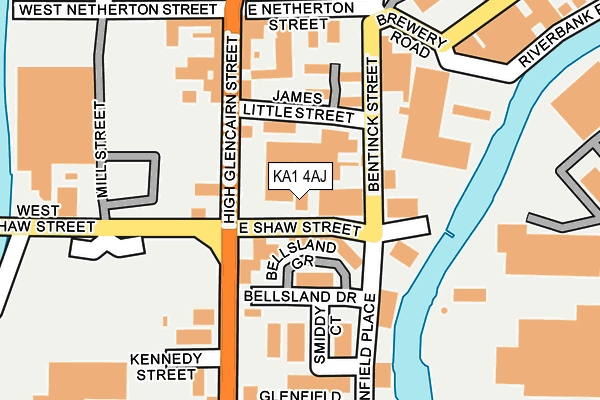 KA1 4AJ map - OS OpenMap – Local (Ordnance Survey)