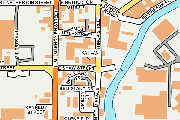 KA1 4AN map - OS OpenMap – Local (Ordnance Survey)