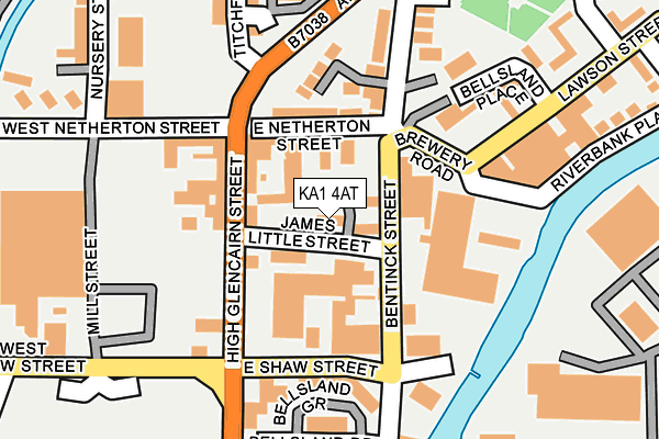 KA1 4AT map - OS OpenMap – Local (Ordnance Survey)