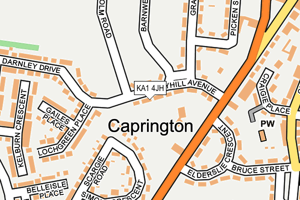 KA1 4JH map - OS OpenMap – Local (Ordnance Survey)