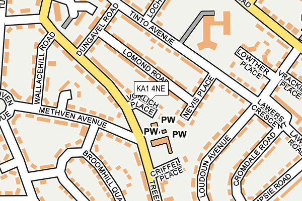 KA1 4NE map - OS OpenMap – Local (Ordnance Survey)