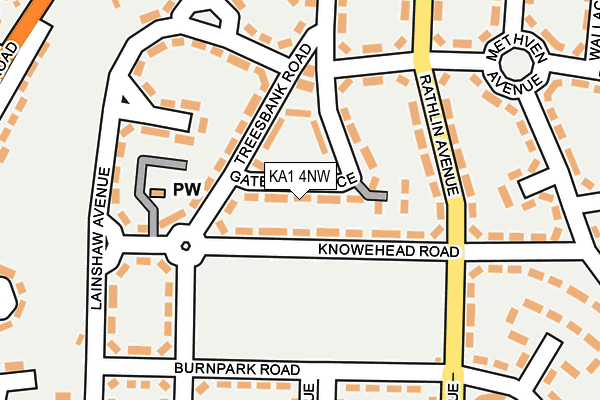 KA1 4NW map - OS OpenMap – Local (Ordnance Survey)