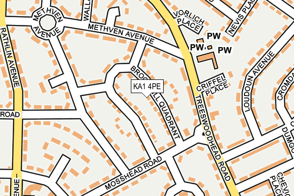 KA1 4PE map - OS OpenMap – Local (Ordnance Survey)