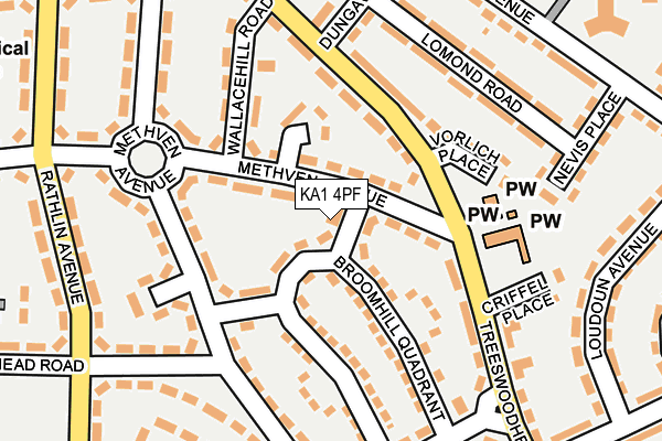 KA1 4PF map - OS OpenMap – Local (Ordnance Survey)