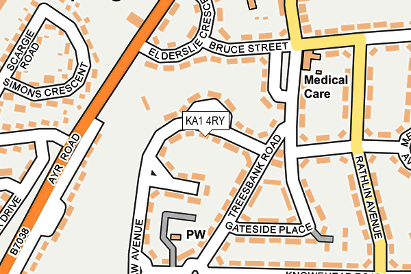 KA1 4RY map - OS OpenMap – Local (Ordnance Survey)