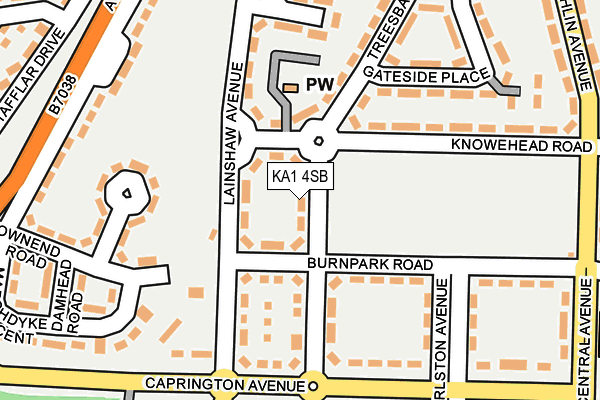KA1 4SB map - OS OpenMap – Local (Ordnance Survey)