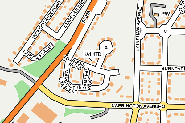 KA1 4TD map - OS OpenMap – Local (Ordnance Survey)