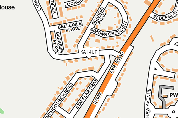KA1 4UP map - OS OpenMap – Local (Ordnance Survey)