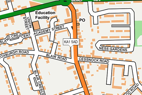 KA1 5AD map - OS OpenMap – Local (Ordnance Survey)