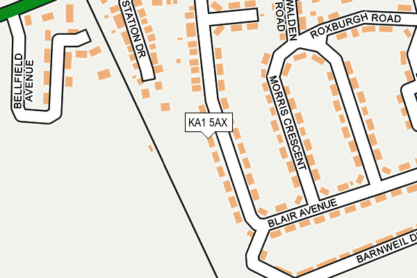 KA1 5AX map - OS OpenMap – Local (Ordnance Survey)