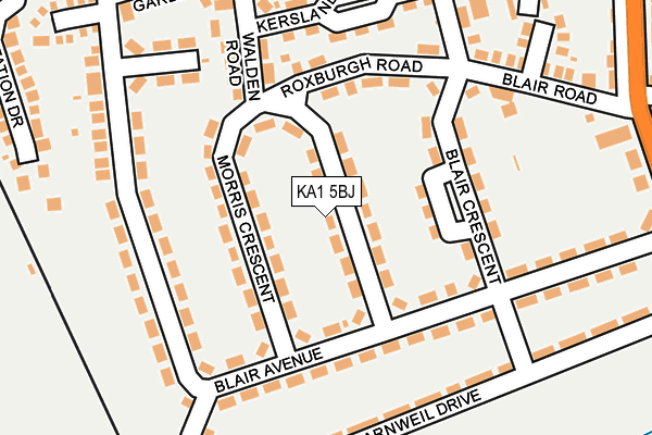KA1 5BJ map - OS OpenMap – Local (Ordnance Survey)