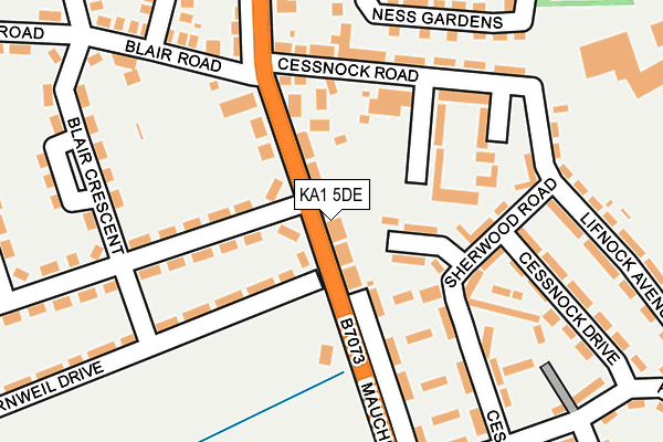 KA1 5DE map - OS OpenMap – Local (Ordnance Survey)