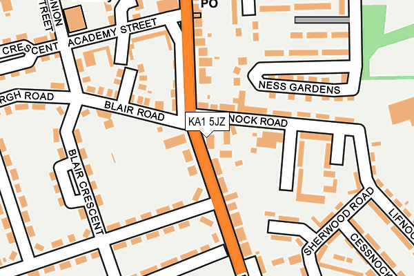 KA1 5JZ map - OS OpenMap – Local (Ordnance Survey)