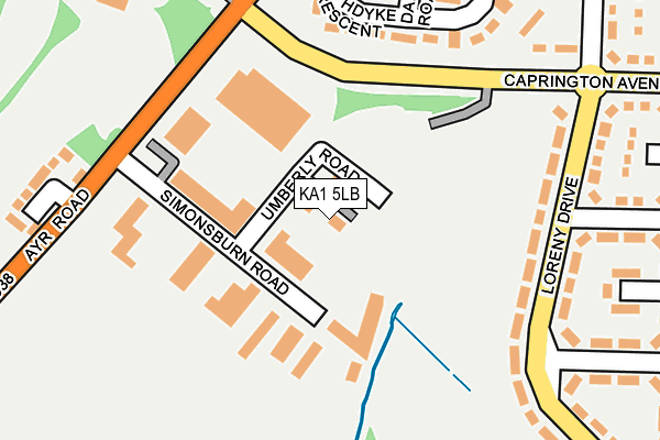 KA1 5LB map - OS OpenMap – Local (Ordnance Survey)