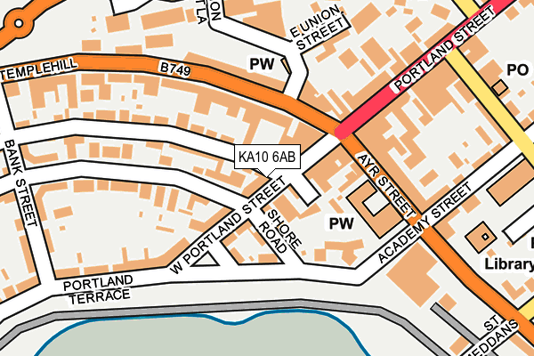 KA10 6AB map - OS OpenMap – Local (Ordnance Survey)