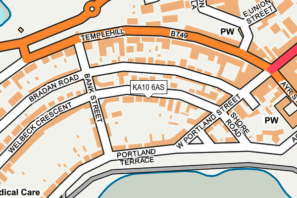 KA10 6AS map - OS OpenMap – Local (Ordnance Survey)