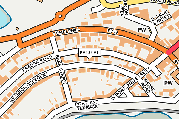 KA10 6AT map - OS OpenMap – Local (Ordnance Survey)