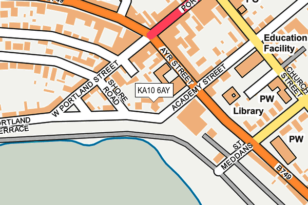 KA10 6AY map - OS OpenMap – Local (Ordnance Survey)