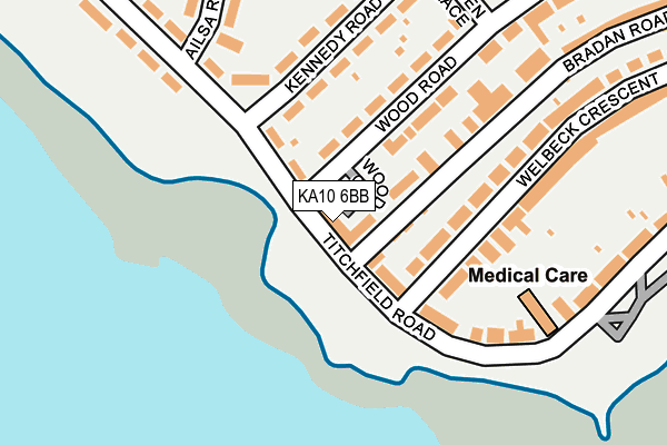 KA10 6BB map - OS OpenMap – Local (Ordnance Survey)