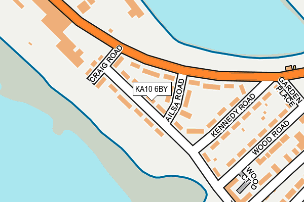 KA10 6BY map - OS OpenMap – Local (Ordnance Survey)