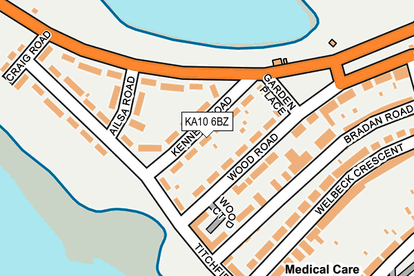 KA10 6BZ map - OS OpenMap – Local (Ordnance Survey)