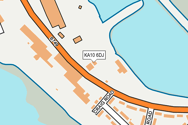 KA10 6DJ map - OS OpenMap – Local (Ordnance Survey)