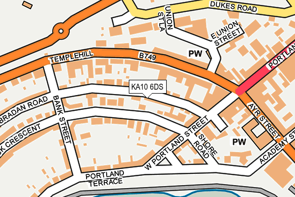 KA10 6DS map - OS OpenMap – Local (Ordnance Survey)