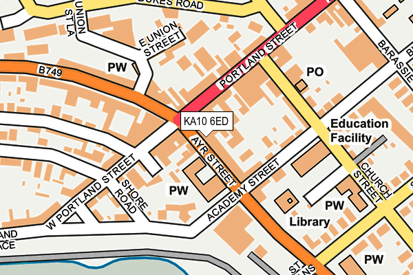 KA10 6ED map - OS OpenMap – Local (Ordnance Survey)
