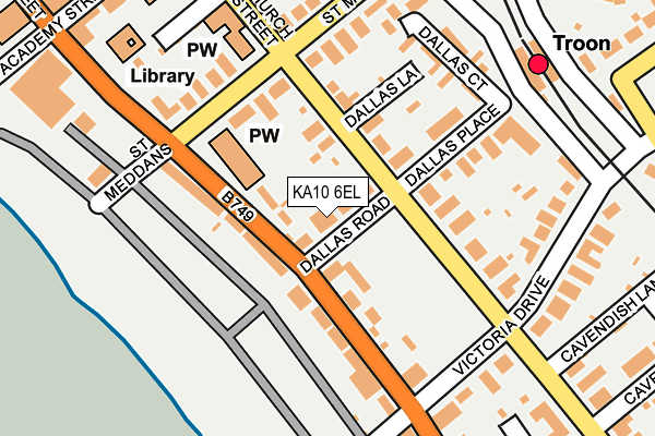 KA10 6EL map - OS OpenMap – Local (Ordnance Survey)