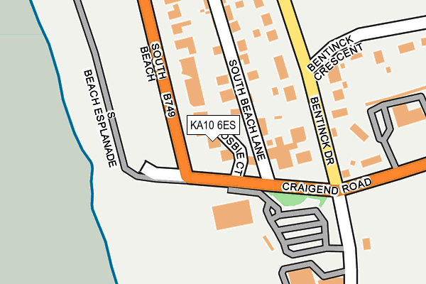 KA10 6ES map - OS OpenMap – Local (Ordnance Survey)
