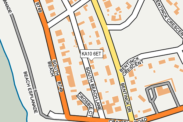KA10 6ET map - OS OpenMap – Local (Ordnance Survey)