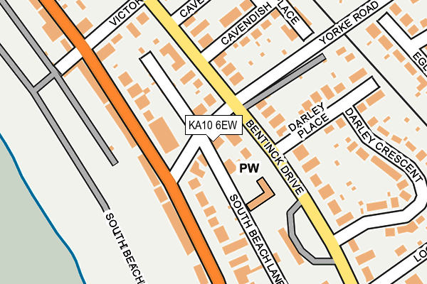 KA10 6EW map - OS OpenMap – Local (Ordnance Survey)
