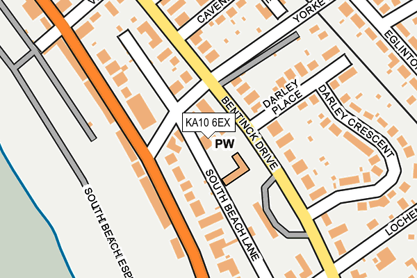 KA10 6EX map - OS OpenMap – Local (Ordnance Survey)