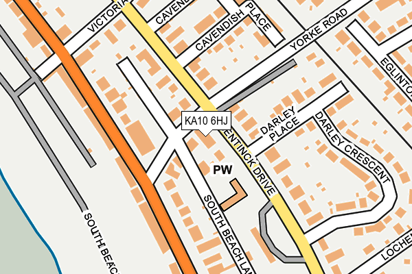 KA10 6HJ map - OS OpenMap – Local (Ordnance Survey)