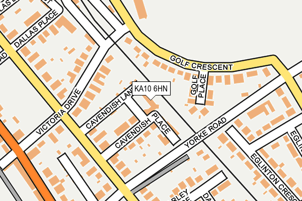 KA10 6HN map - OS OpenMap – Local (Ordnance Survey)